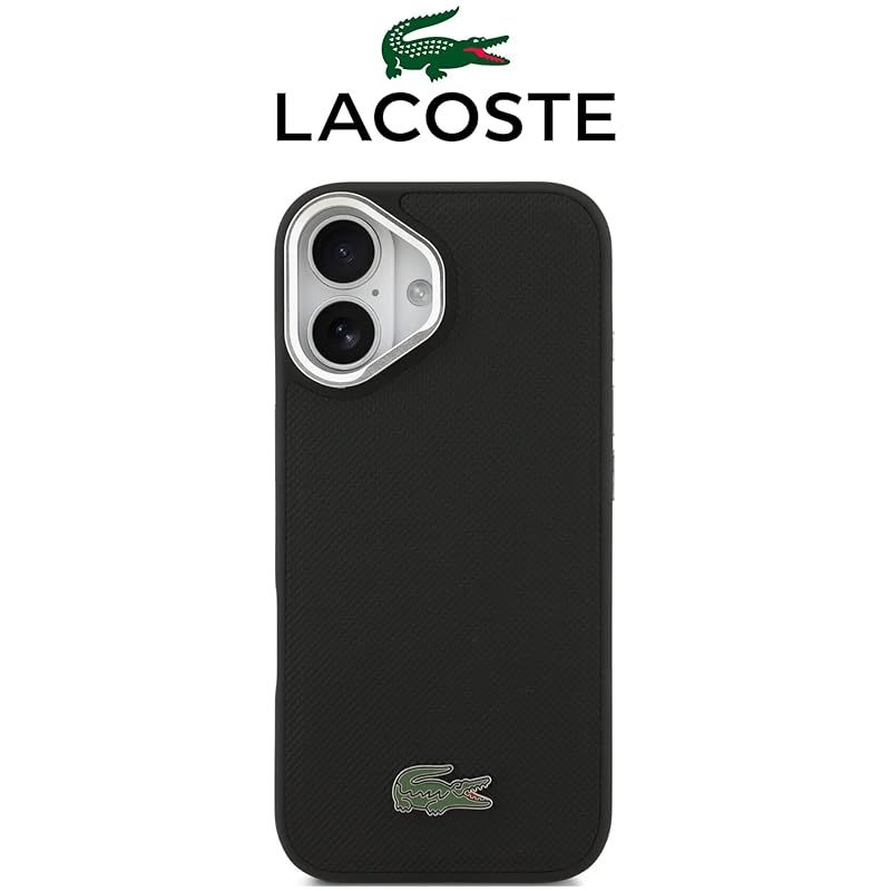 【新品】 LACOSTE iPhone 17用 ケース MagSafe対応 アイコニック スタンド機能付き ワニロゴ 軽量 ブラック