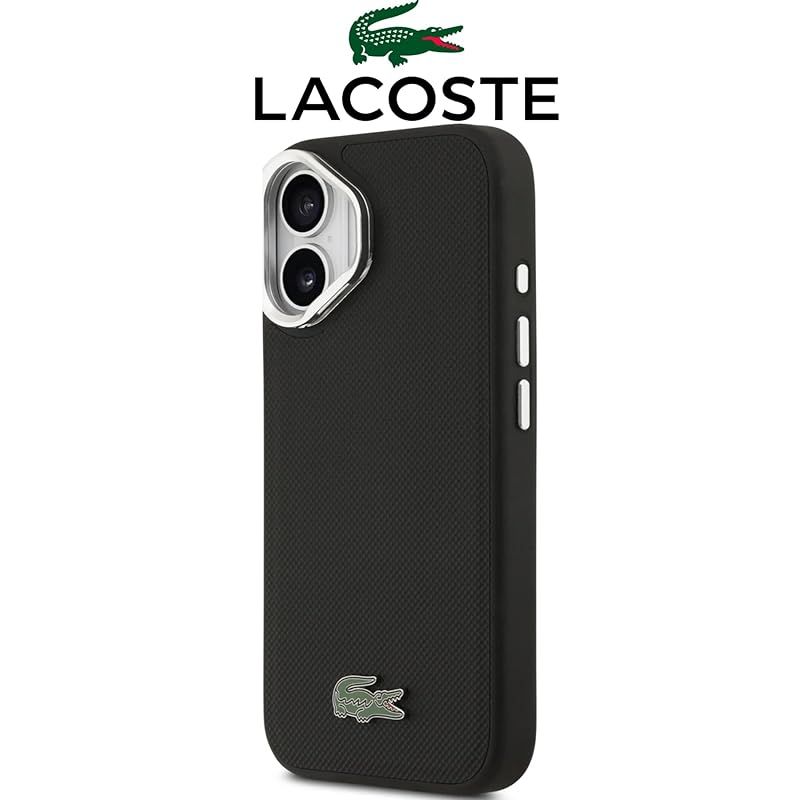 【新品】 LACOSTE iPhone 17用 ケース MagSafe対応 アイコニック スタンド機能付き ワニロゴ 軽量 ブラック