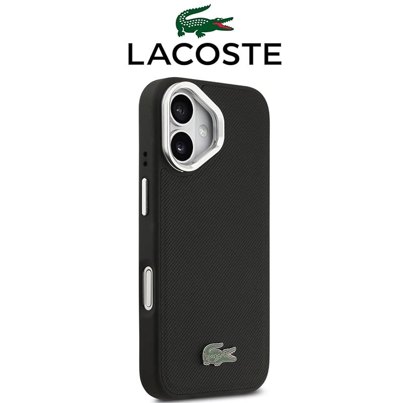 【新品】 LACOSTE iPhone 17用 ケース MagSafe対応 アイコニック スタンド機能付き ワニロゴ 軽量 ブラック