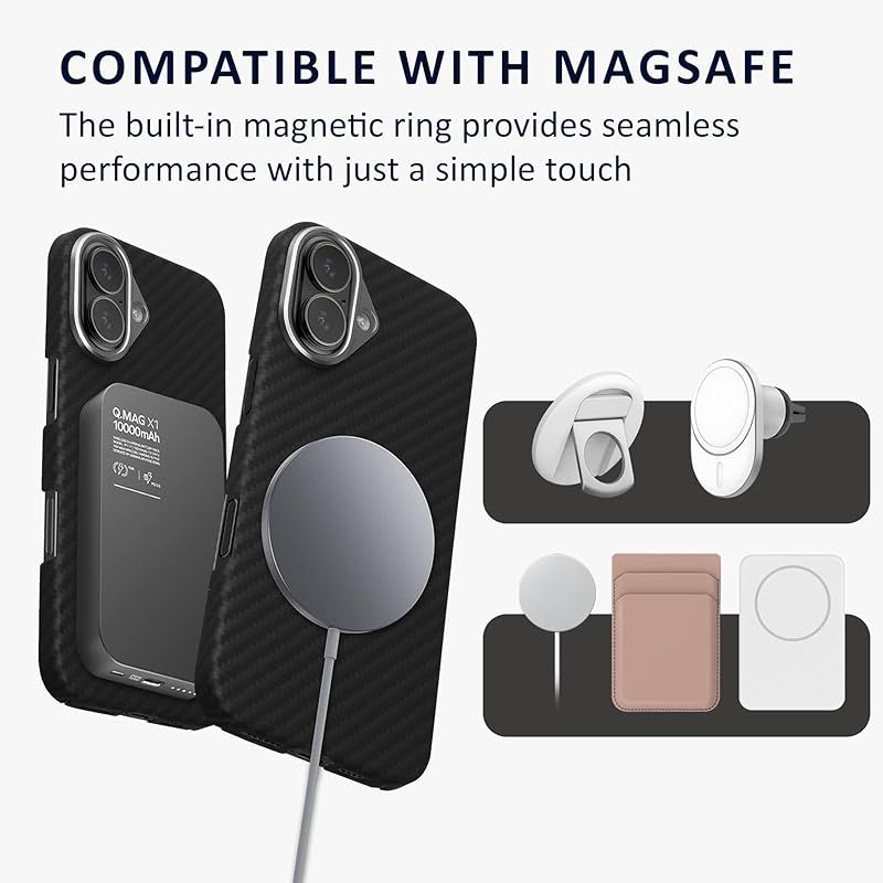 【新品】 kalibri ケース iPhone 17 ? アラミド繊維使用のスマホケース ? MagSafe対応 ? 超軽量ハードケース 黒色マット
