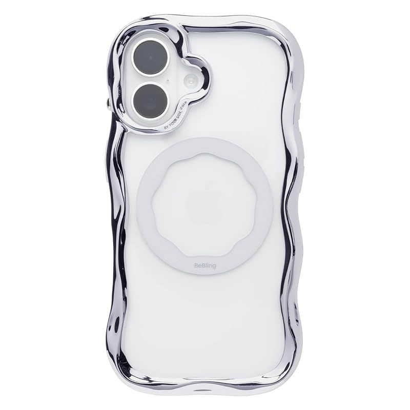 【新品】 iFace BeBling Wave MagSynq iPhone 17 対応 ケース MagSafe対応 クリア (シルバー)【 iPhone17 カバー アイフェイス 耐衝撃 マグセーフ ウェーブ きらきら 透明 クリアケース 】