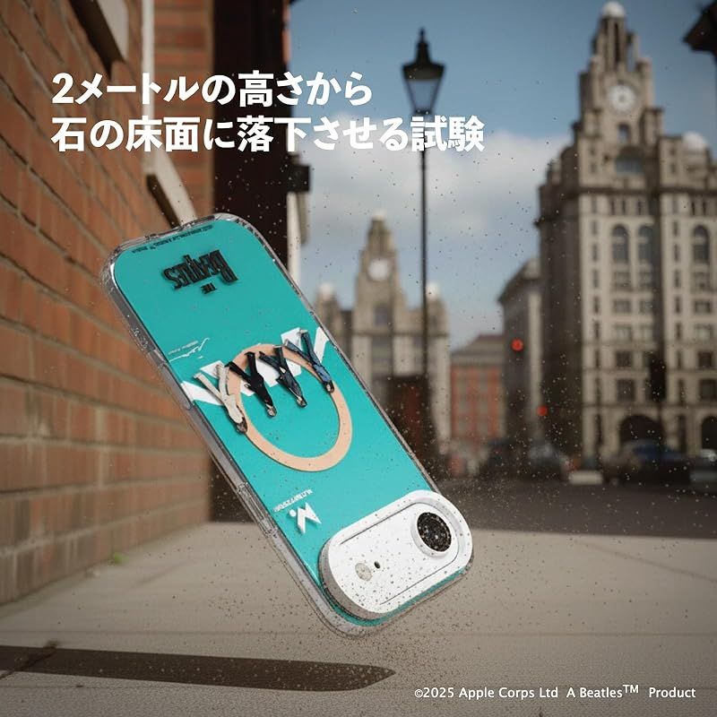 【新品】 iPhone 17 Air 用 ケース｜The Beatles「Abbey Road」記念デザイン｜二重プリント｜黄ばみ防止 クリアケース｜MagSafe対応