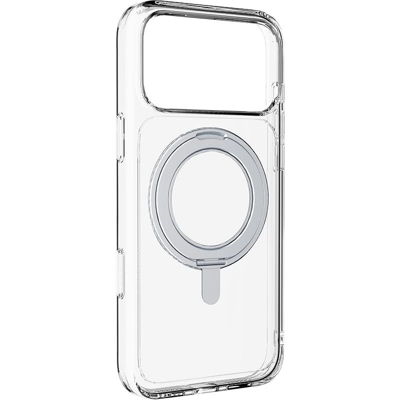 【新品】 Cellularline クリア スマホケース (iPhone 17 Pro Max/クリア) MagSafe対応 スマホ スタンド 落下防止 カバー 透明 SPINMAGIPH iPhone17 ProMax
