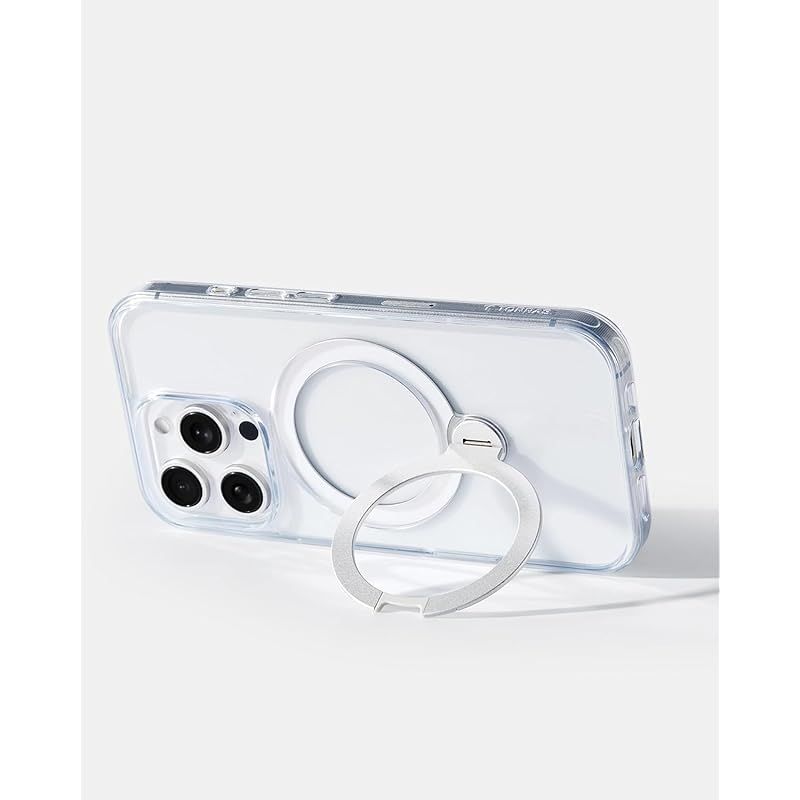 【新品】 TORRAS iPhone 16 Pro 用 ケース【超剛性|360° ゼンマイ式スタンド × 10 万回開閉耐久】 米軍規格 縦横両対応 リング付き マグネット搭載 ワイヤレス充電対応 耐衝撃 防指紋 半透明 Ostand Spin クリア 【新品】 TORRAS iPhone 16 Pro 用 ケース【超剛性|360° ゼンマイ式スタンド × 10 万回開閉耐久】 米軍規格 縦横両対応 リング付き マグネット搭載 ワイヤレス充電対応 耐衝撃 防指紋 半透明 Ostand Spin クリア