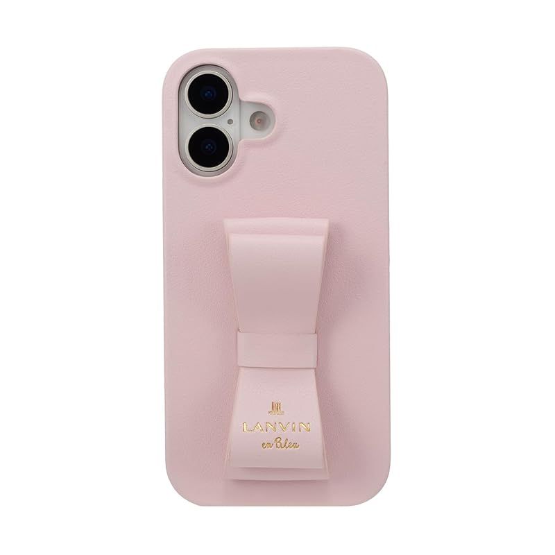 【新品】 [LANVIN en Bleu] iPhone 17用スマホケース スリムラップケース Slim Wrap Case Stand & Ring Ribbon 正規品 ランバンオンブルー (Sakura Pink)