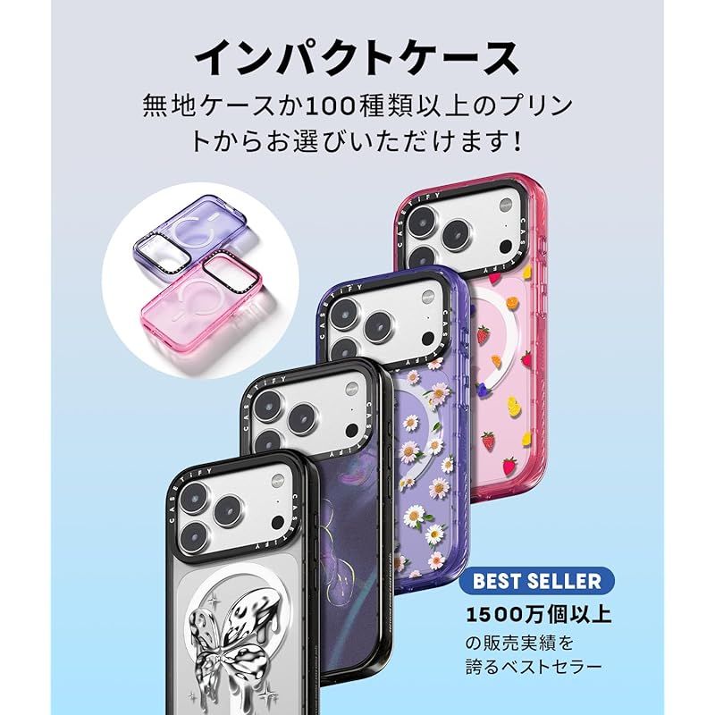 【新品】 CASETiFY インパクトiPhone 17 ケース [MagSafe対応/薄型 軽量/耐衝撃] - mini JOHN - クリア ブラック