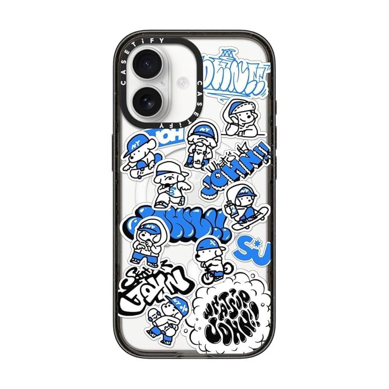 【新品】 CASETiFY インパクトiPhone 17 ケース [MagSafe対応/薄型 軽量/耐衝撃] - mini JOHN - クリア ブラック
