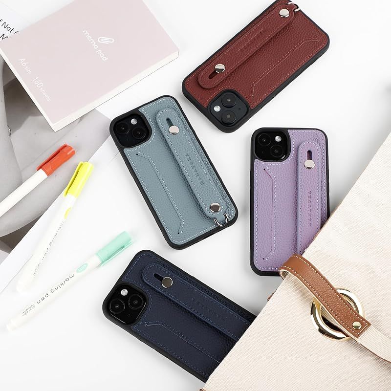 【新品】 HANATORA for iPhone 17e 16e ケース 本革 耐衝撃 背面ベルト ストラップリング スマホケース スマホ スタンド機能 ネックストラップ 付き カードポケット シュリンクレザー ギフト グレージュ CGHGZ-16e-Greg