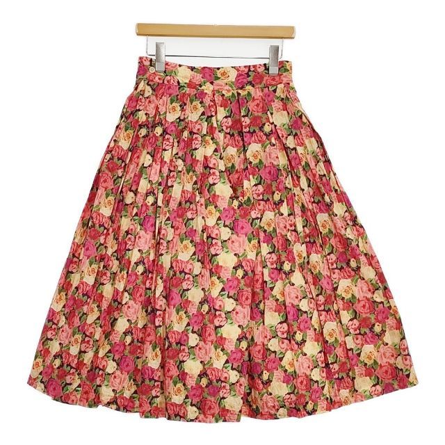YAECA RED ROSE ビッグタックキュロットパンツ 15759 花柄 キュロット レッド レディース ヤエカ【中古】6-0423M∞