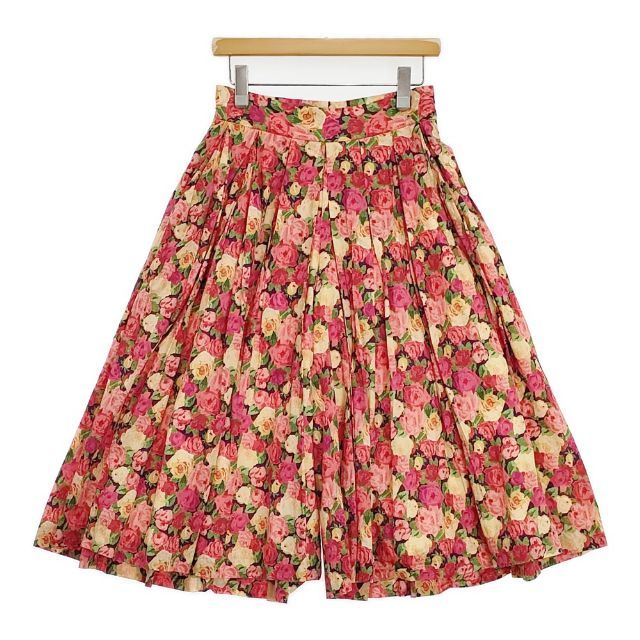 YAECA RED ROSE ビッグタックキュロットパンツ 15759 花柄 キュロット レッド レディース ヤエカ【中古】6-0423M∞