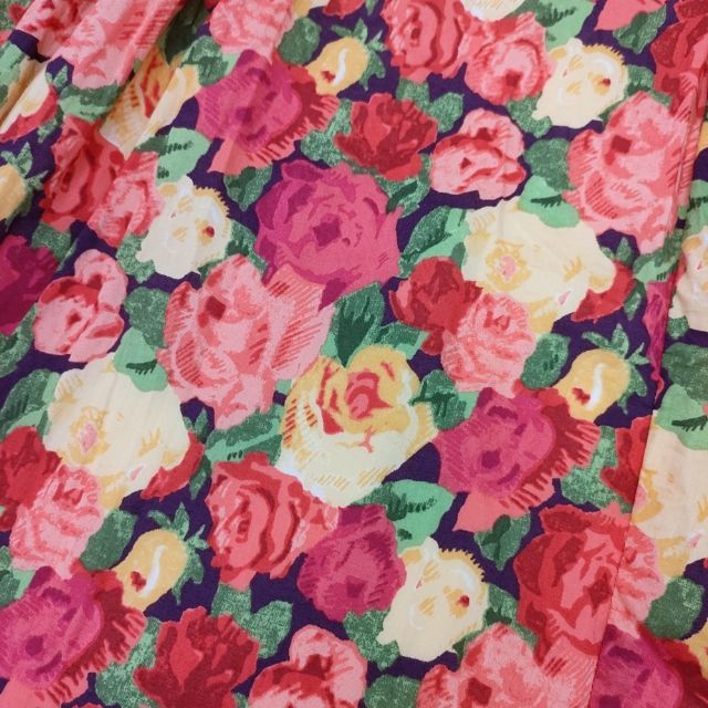 YAECA RED ROSE ビッグタックキュロットパンツ 15759 花柄 キュロット レッド レディース ヤエカ【中古】6-0423M∞