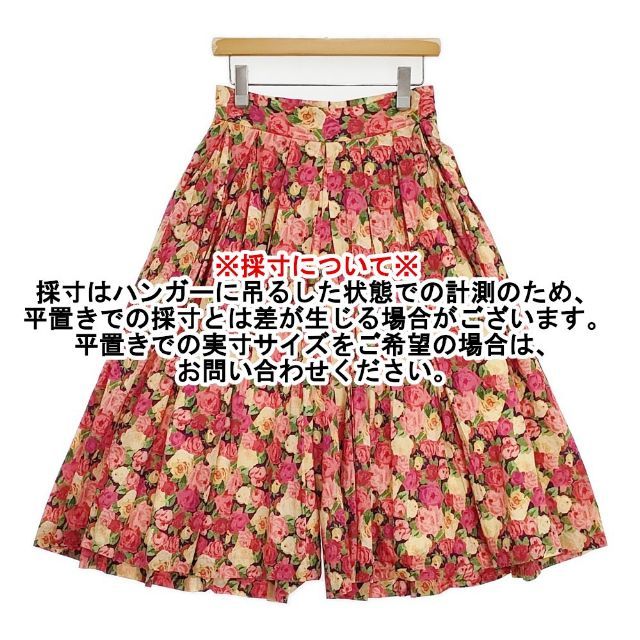 YAECA RED ROSE ビッグタックキュロットパンツ 15759 花柄 キュロット レッド レディース ヤエカ【中古】6-0423M∞