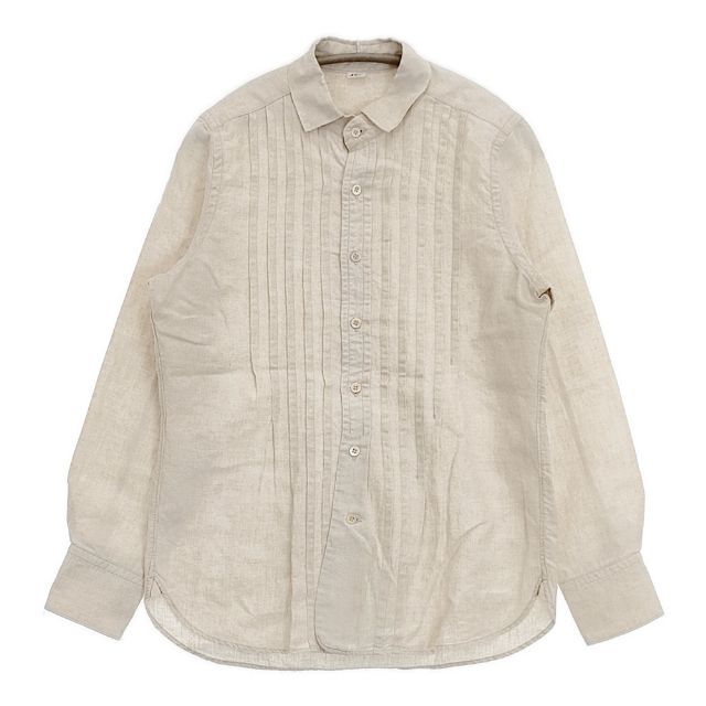 45R/45rpm リネンタック908SHIRT 定価41800円 長袖シャツ ベージュ レディース フォーティーファイブアールピーエム【中古】6-0423M∞