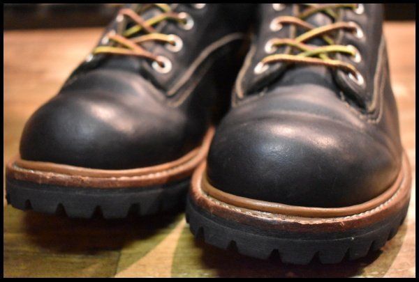 【8.5D 良品 10年】レッドウィング 2935 ビブラム ラインマン ブラック 黒 ラグソール LTT レースアップ ブーツ redwing HOPESMORE【GE056】