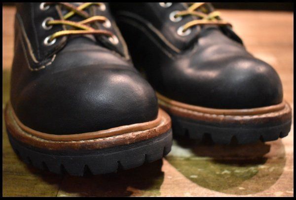 【8.5D 良品 10年】レッドウィング 2935 ビブラム ラインマン ブラック 黒 ラグソール LTT レースアップ ブーツ redwing HOPESMORE【GE056】