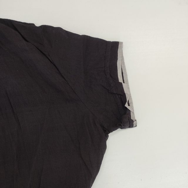 Khadi and Co インド製 コットン 半袖 ブラウス シャツ ブラック レディース カディ アンド コー【中古】6-0423S∞ Khadi and Co インド製 コットン 半袖 ブラウス シャツ ブラック レディース カディ アンド コー【中古】6-0423S∞