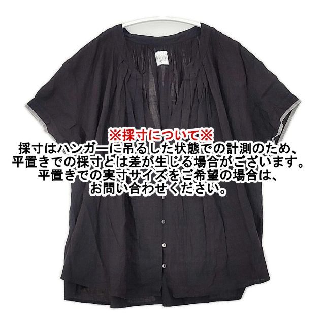 Khadi and Co インド製 コットン 半袖 ブラウス シャツ ブラック レディース カディ アンド コー【中古】6-0423S∞ Khadi and Co インド製 コットン 半袖 ブラウス シャツ ブラック レディース カディ アンド コー【中古】6-0423S∞