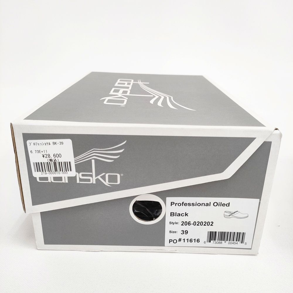 dansko Professional・Black Oiled プロフェッショナル ブラックオイルド シューズ 定価28600円 39 シューズ・靴 ブラック レディース ダンスコ【中古】6-0423G◎