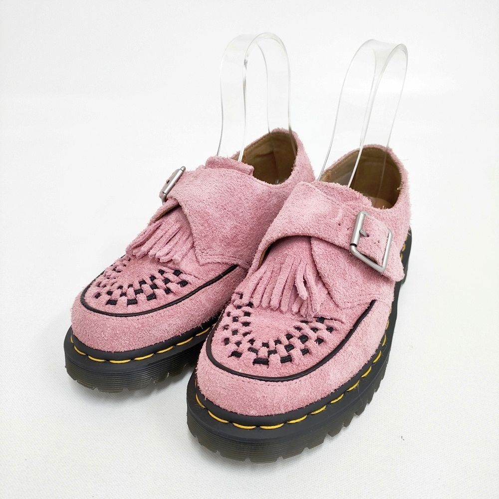 Dr.Martens RAMSEY キルト 定価31900円 モンクストラップ シューズ UK6 レザー 革 スウェード スエード 31501446 シューズ・靴 ピンク レディース ドクターマーチン【中古】6-0423G◎