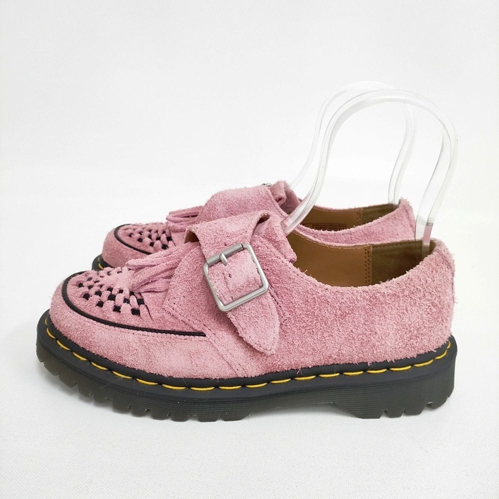 Dr.Martens RAMSEY キルト 定価31900円 モンクストラップ シューズ UK6 レザー 革 スウェード スエード 31501446 シューズ・靴 ピンク レディース ドクターマーチン【中古】6-0423G◎