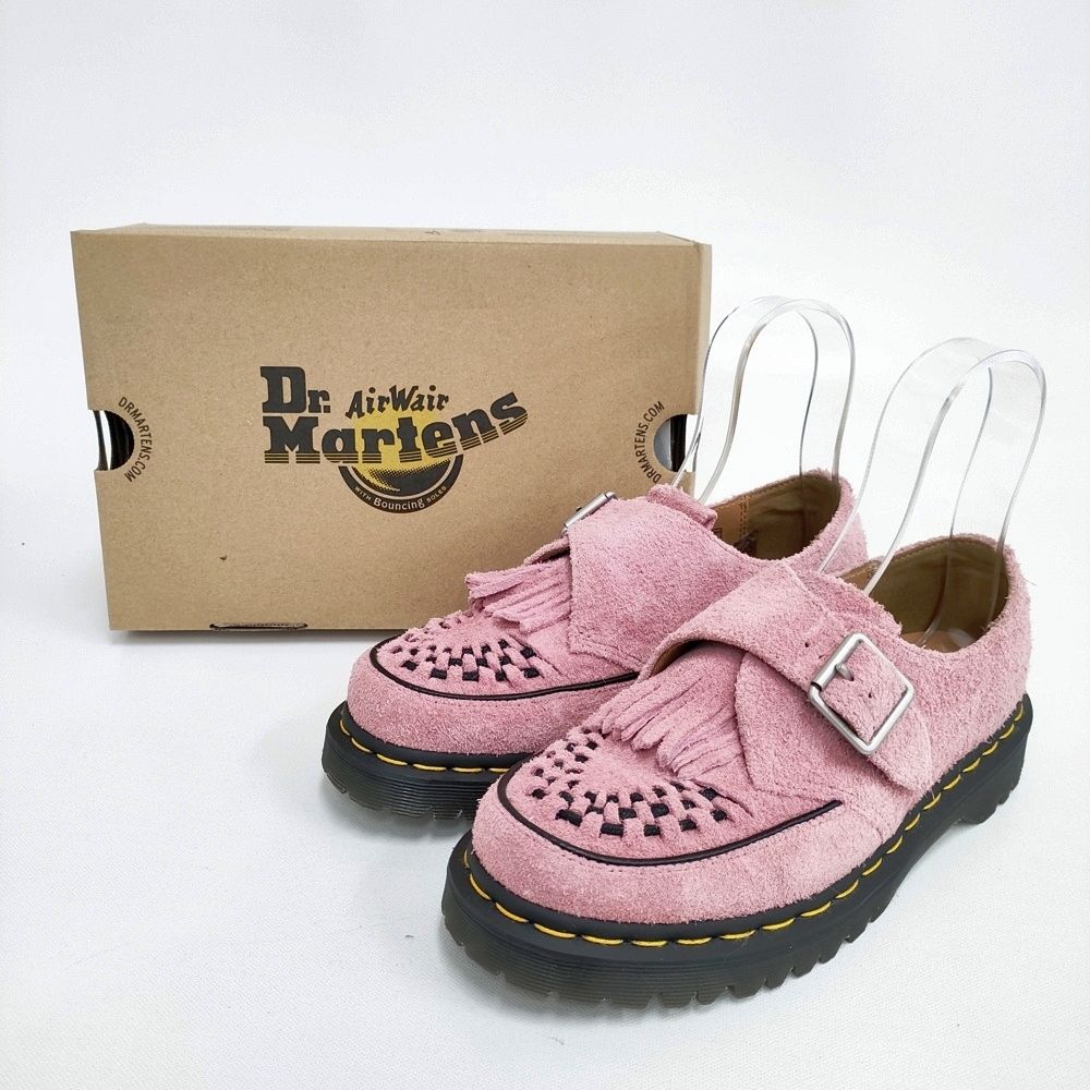 Dr.Martens RAMSEY キルト 定価31900円 モンクストラップ シューズ UK6 レザー 革 スウェード スエード 31501446 シューズ・靴 ピンク レディース ドクターマーチン【中古】6-0423G◎