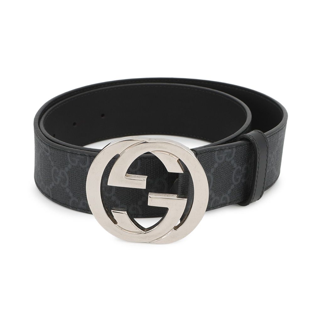 グッチ ベルト GGスプリーム インターロッキングG バックル サイズ80 411924 GUCCI メンズ