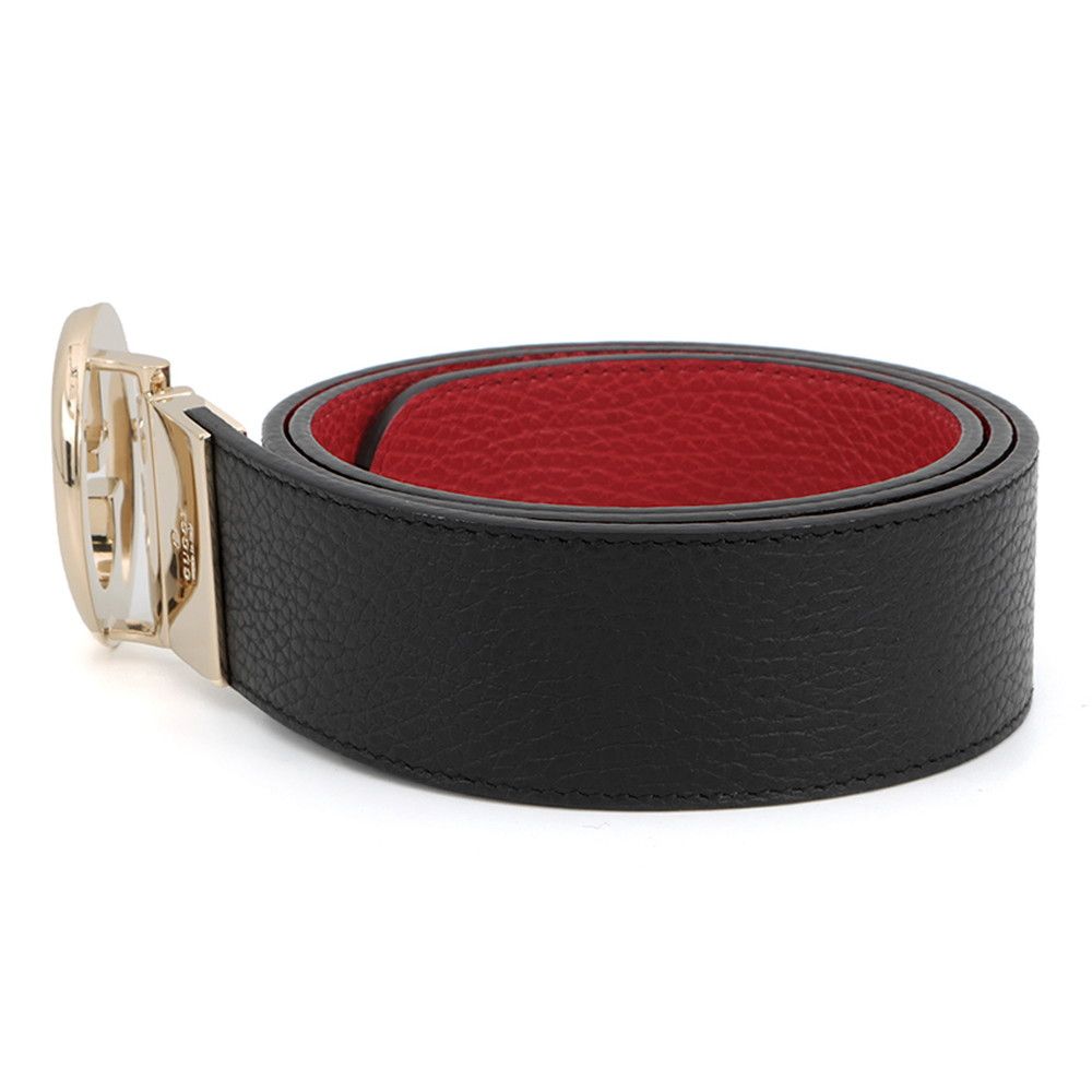 グッチ ベルト GGロゴバックル リバーシブル レザー サイズ85 450000 GUCCI 黒