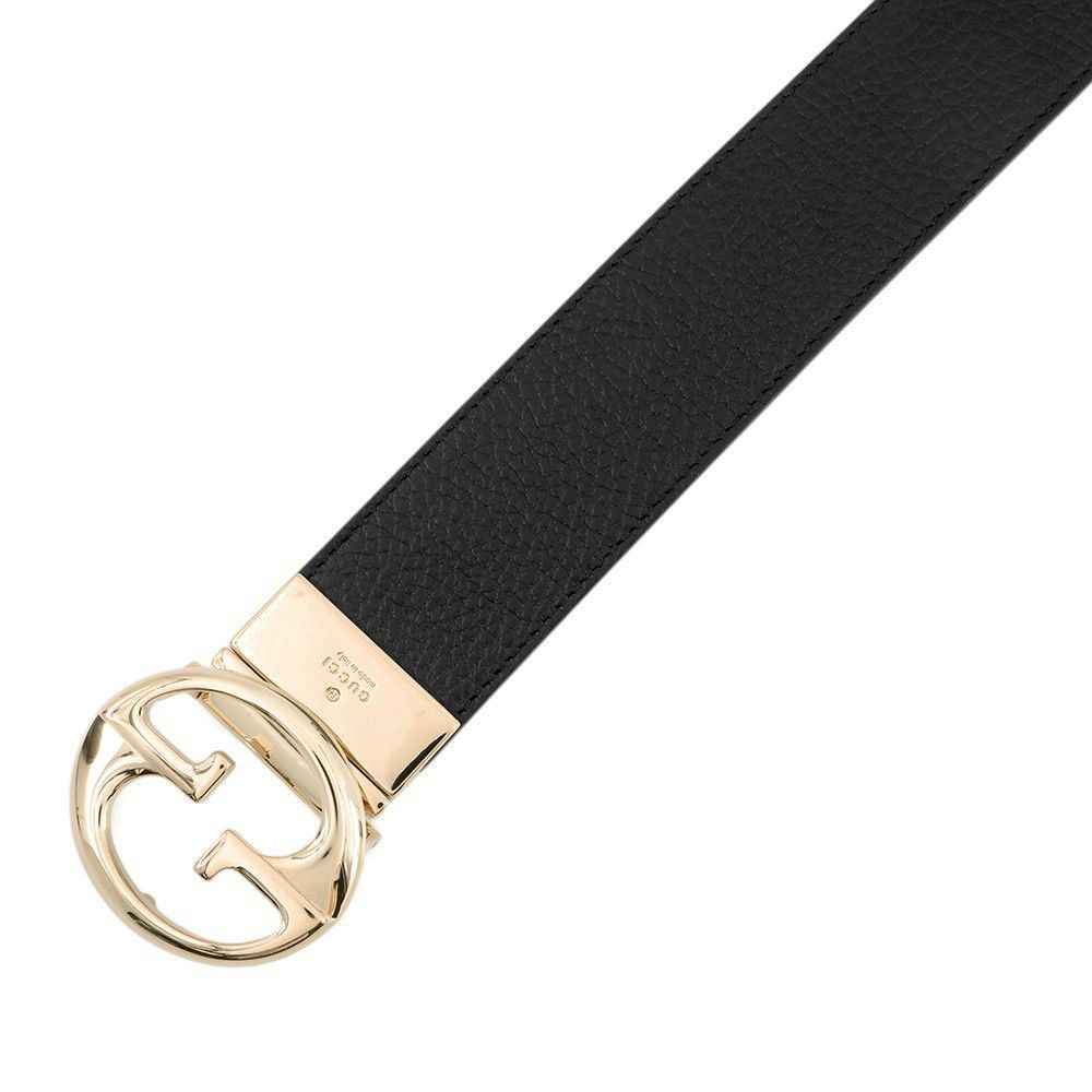 グッチ ベルト GGロゴバックル リバーシブル レザー サイズ85 450000 GUCCI 黒