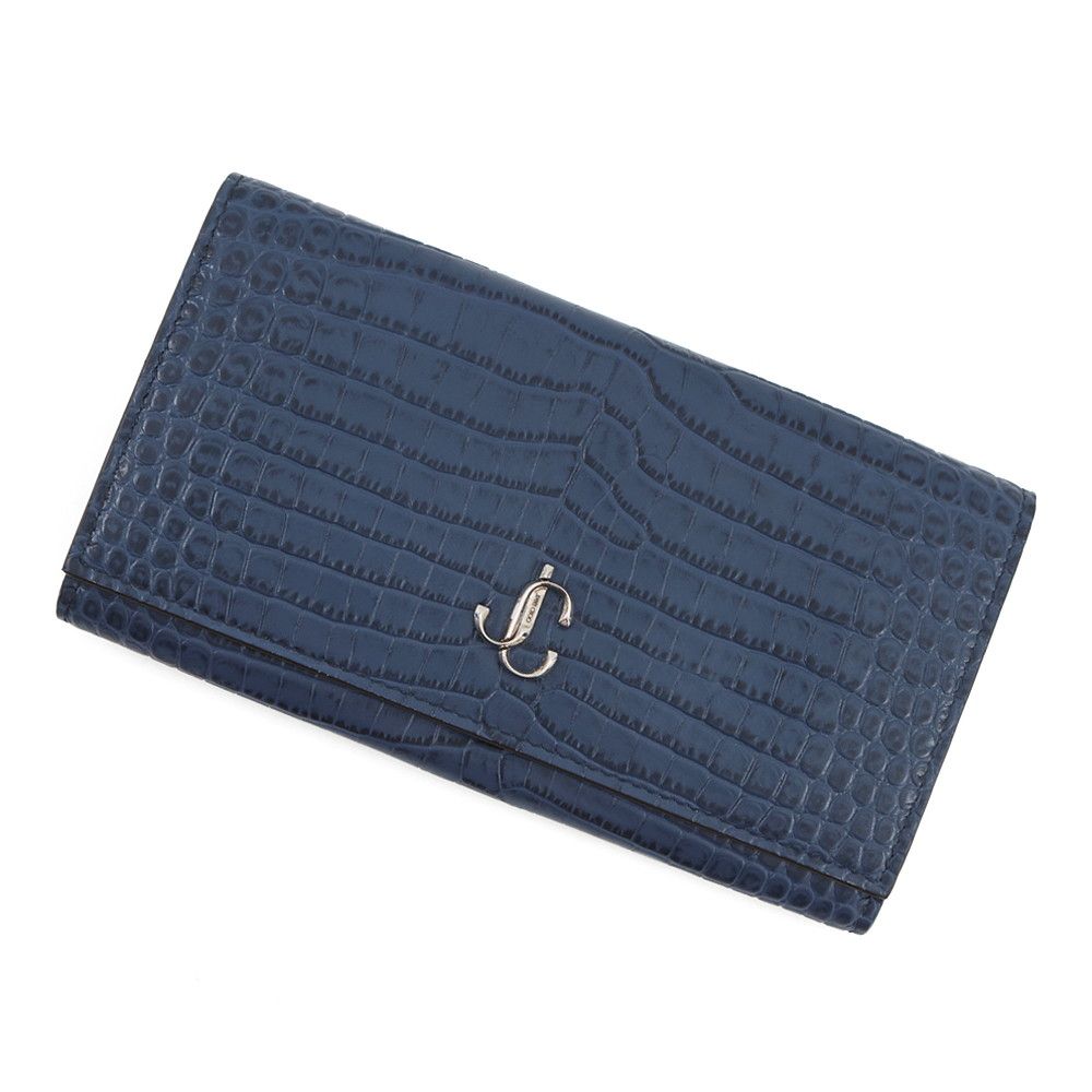 ジミーチュウ 長財布 マルティナ ロングウォレット クロコ型押しレザー JIMMY CHOO