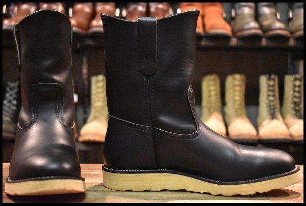 【6.5E 箱付 良品 羽タグ 98年】レッドウィング 8169 ペコス 黒 ブラッククローム プルオン ブーツ redwing pecos HOPESMORE【GE057】
