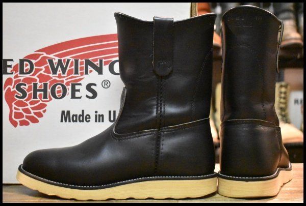 【6.5E 箱付 良品 羽タグ 98年】レッドウィング 8169 ペコス 黒 ブラッククローム プルオン ブーツ redwing pecos HOPESMORE【GE057】