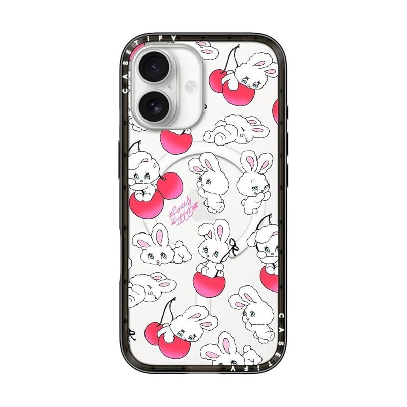 【新品】 CASETiFY コンパクト iPhone 17 ケース [MagSafe対応/薄型 軽量/耐衝撃] - Cherry Mix - クリア ブラック 10,094円
