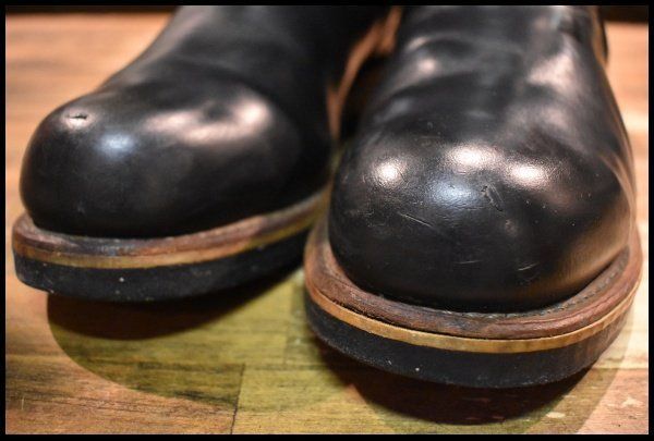 【8D 良品 07年】レッドウィング 2268 エンジニア ブラッククローム 黒 スチールトゥ プルオン ブーツ redwing HOPESMORE 【GE061】
