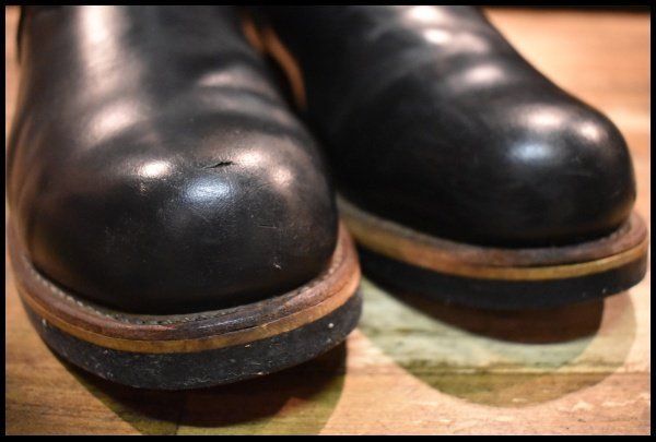 【8D 良品 07年】レッドウィング 2268 エンジニア ブラッククローム 黒 スチールトゥ プルオン ブーツ redwing HOPESMORE 【GE061】