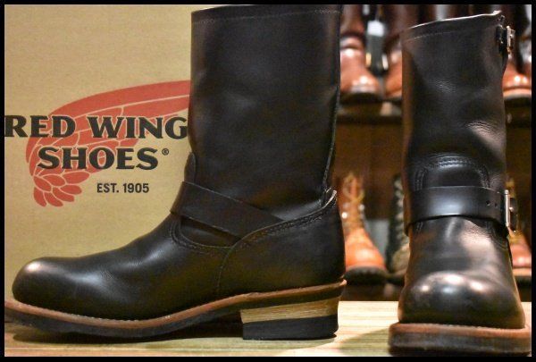 【8.5D 箱付 良品 11年】レッドウィング 2268 エンジニア 黒 ブラッククローム スチールトゥ ブーツ redwing HOPESMORE【GE062】