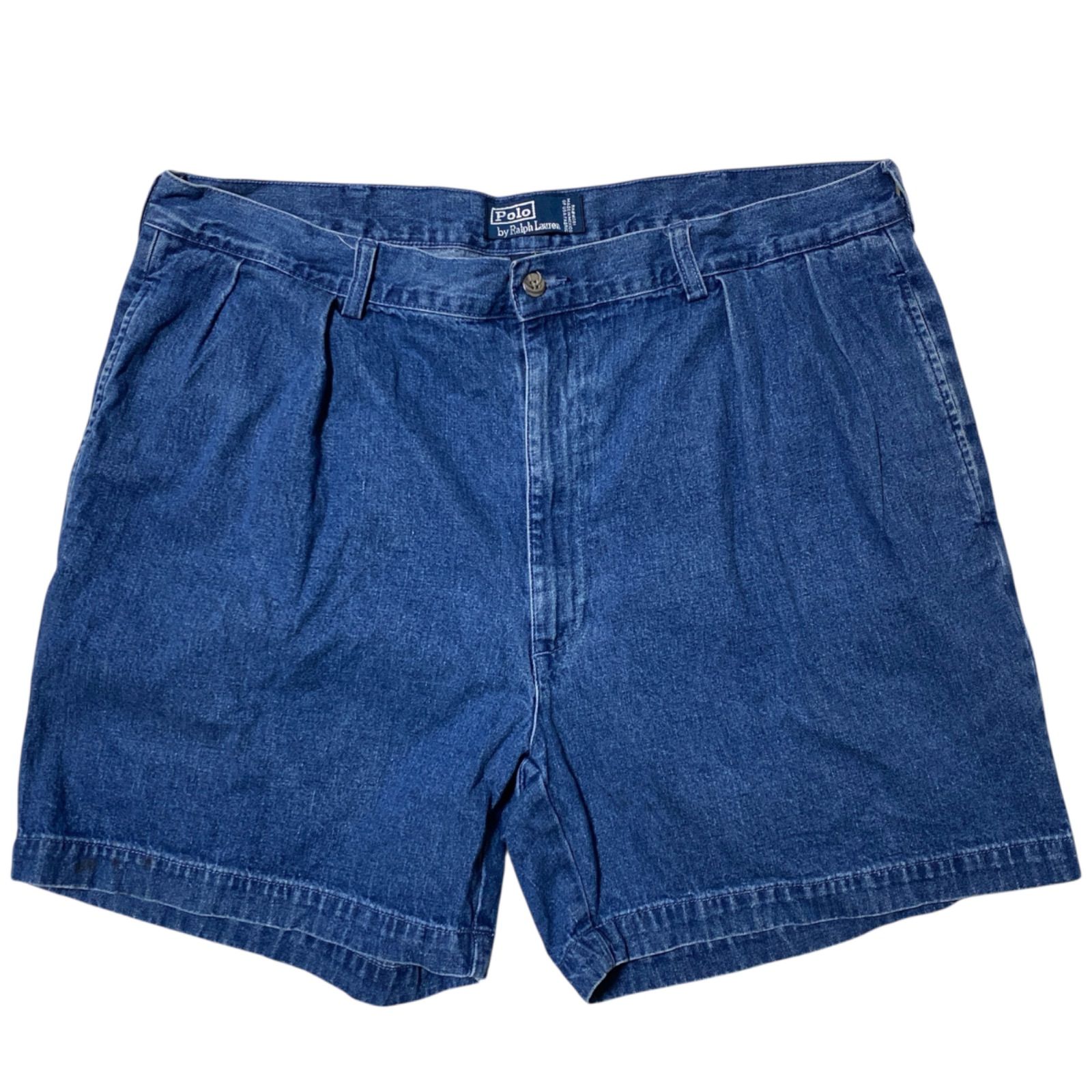 CHM POLO Ralph Lauren デニムショーツ ハーフパンツ インディゴ コットン メンズ レディース ユニセックス 古着 90s Y2K アメカジ