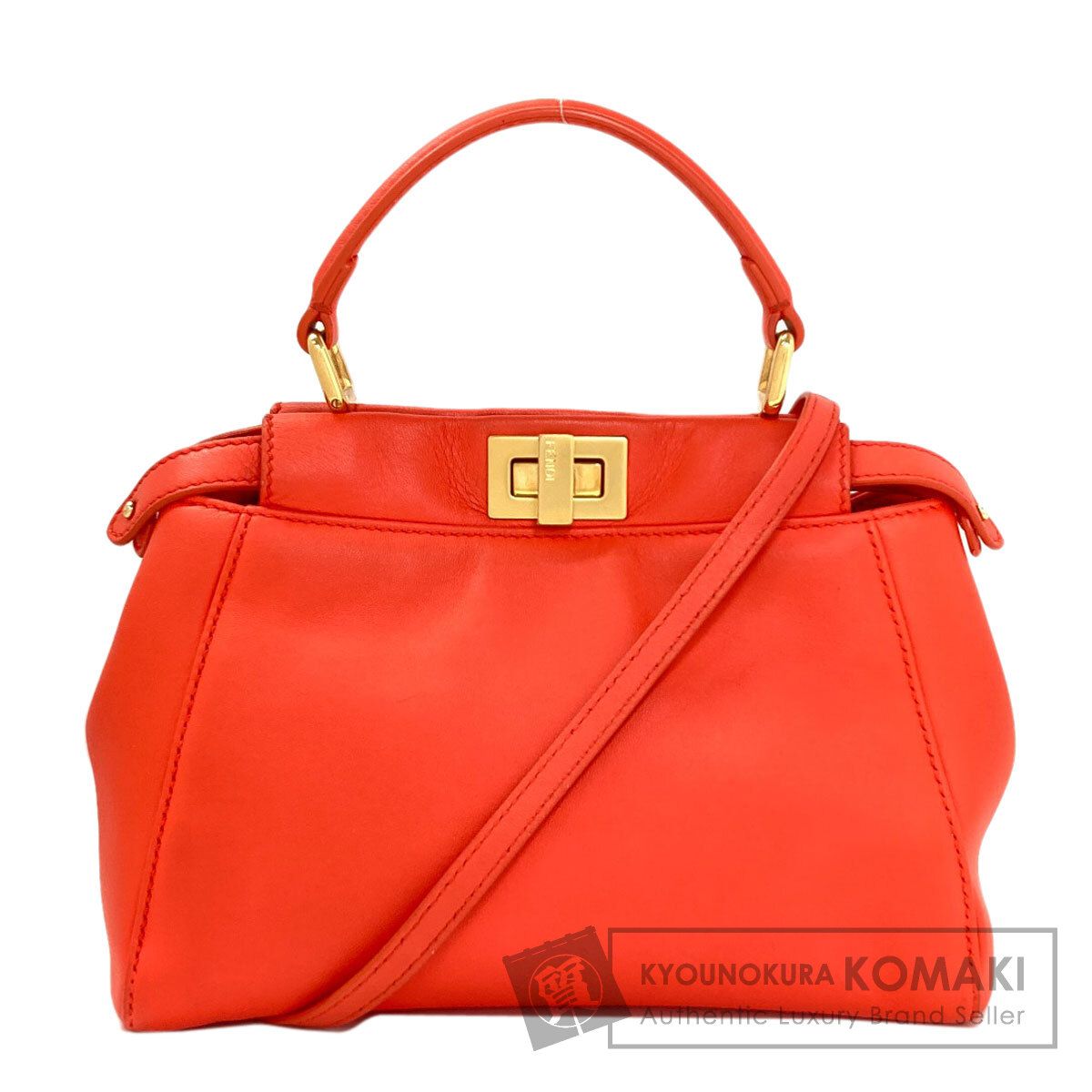FENDI フェンディ ピーカブー ミニ 2WAY ハンドバッグ カーフ レディース [中古]