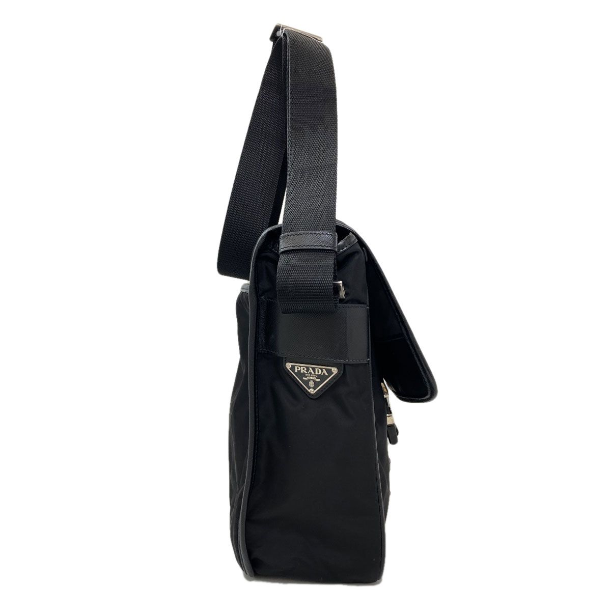 PRADA プラダ ロゴ金具 ショルダーバッグ ナイロン レディース [中古]