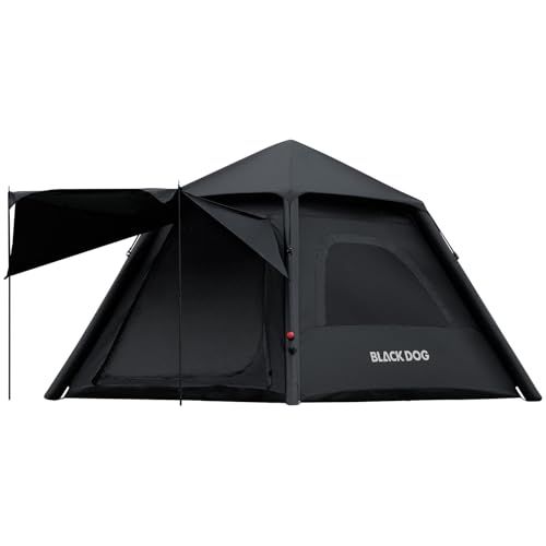 BLACKDOG エアーテント 閑居air 3-5人用 240×240×170cmアウトドアキャンプ 設営簡単 UVカット 自立式 メッシュ+遮光2重層 防風 防水 通気性に優れ お花見 初心者向け shu f3cbf237