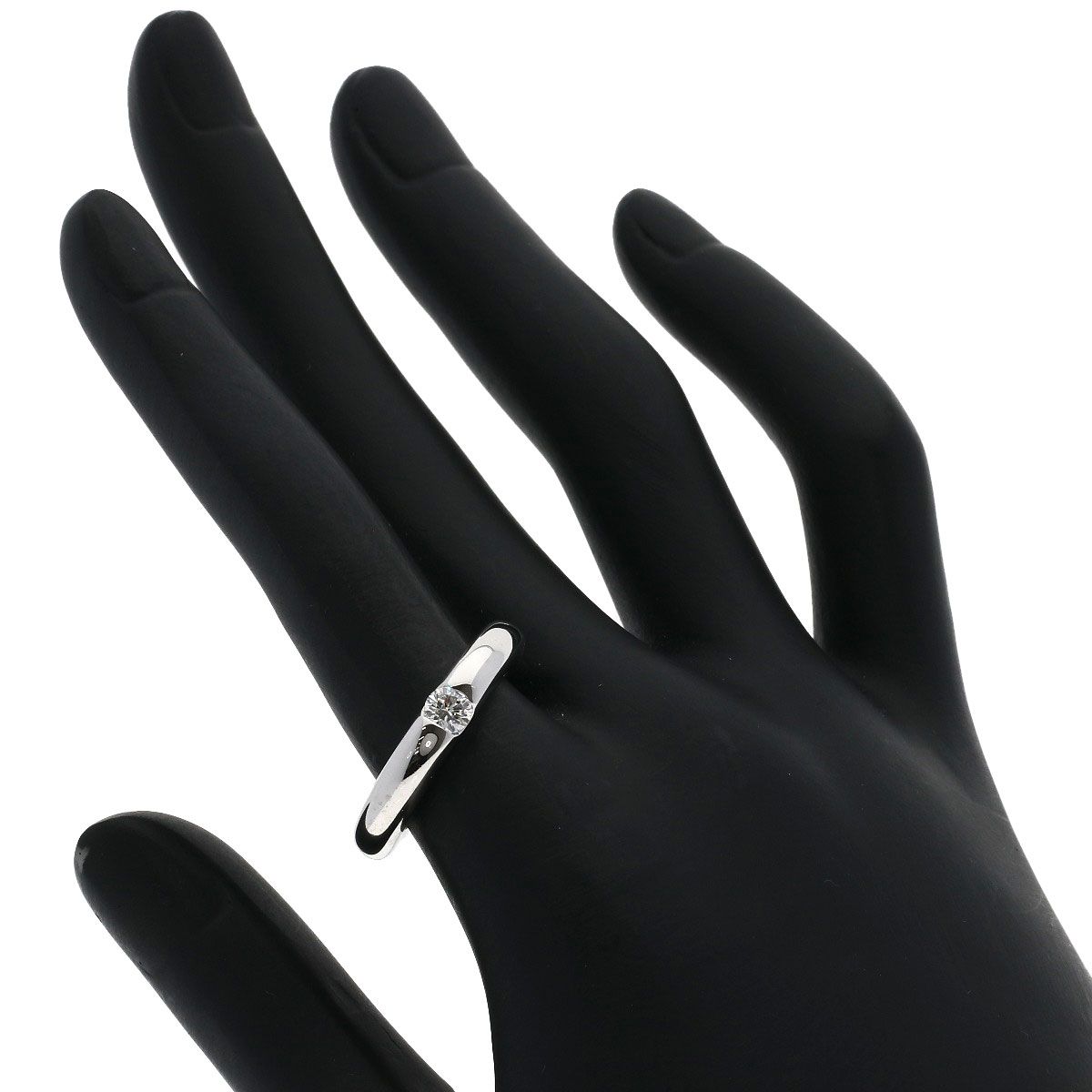CARTIER カルティエ エリプス ダイヤモンド #53 リング・指輪 K18WG レディース [中古]