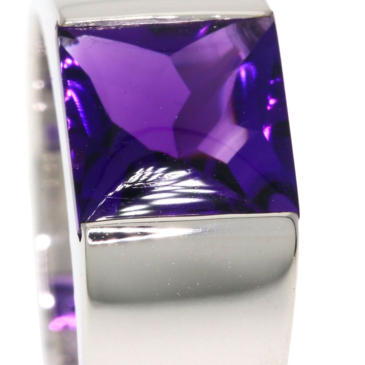 CARTIER カルティエ タンクリング #58 リング・指輪 K18WG レディース [中古]