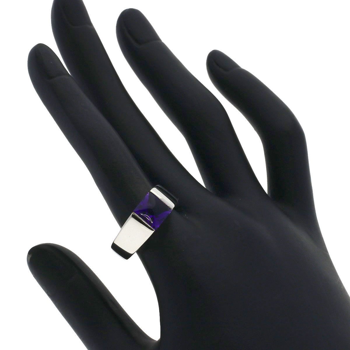 CARTIER カルティエ タンクリング #58 リング・指輪 K18WG レディース [中古]