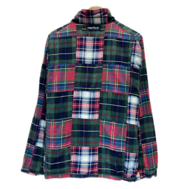 【中古】 NAUTICA スウィングトップ 90s vintage 90年代 ブルゾン アウター ハイネック フルジップ チェック ストリート 古着 /1952 【中古】 NAUTICA スウィングトップ 90s vintage 90年代 ブルゾン アウター ハイネック フルジップ チェック ストリート 古着 /1952