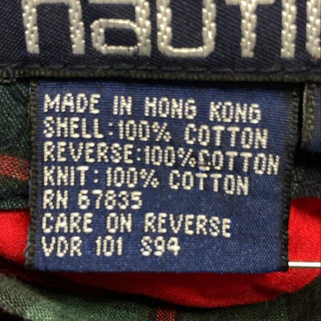 【中古】 NAUTICA スウィングトップ 90s vintage 90年代 ブルゾン アウター ハイネック フルジップ チェック ストリート 古着 /1952 【中古】 NAUTICA スウィングトップ 90s vintage 90年代 ブルゾン アウター ハイネック フルジップ チェック ストリート 古着 /1952