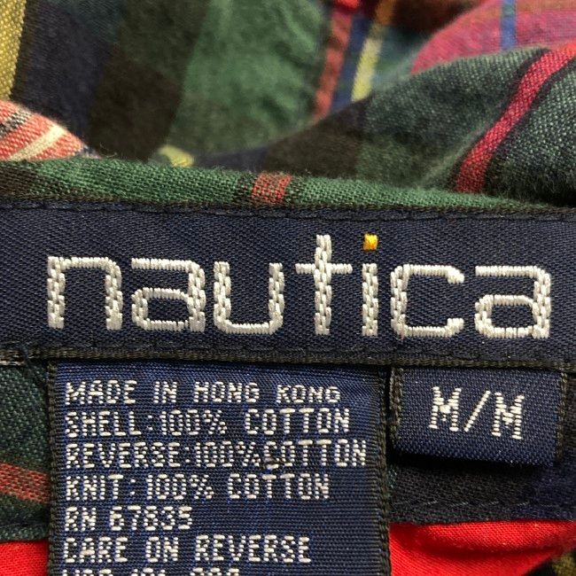 【中古】 NAUTICA スウィングトップ 90s vintage 90年代 ブルゾン アウター ハイネック フルジップ チェック ストリート 古着 /1952 【中古】 NAUTICA スウィングトップ 90s vintage 90年代 ブルゾン アウター ハイネック フルジップ チェック ストリート 古着 /1952