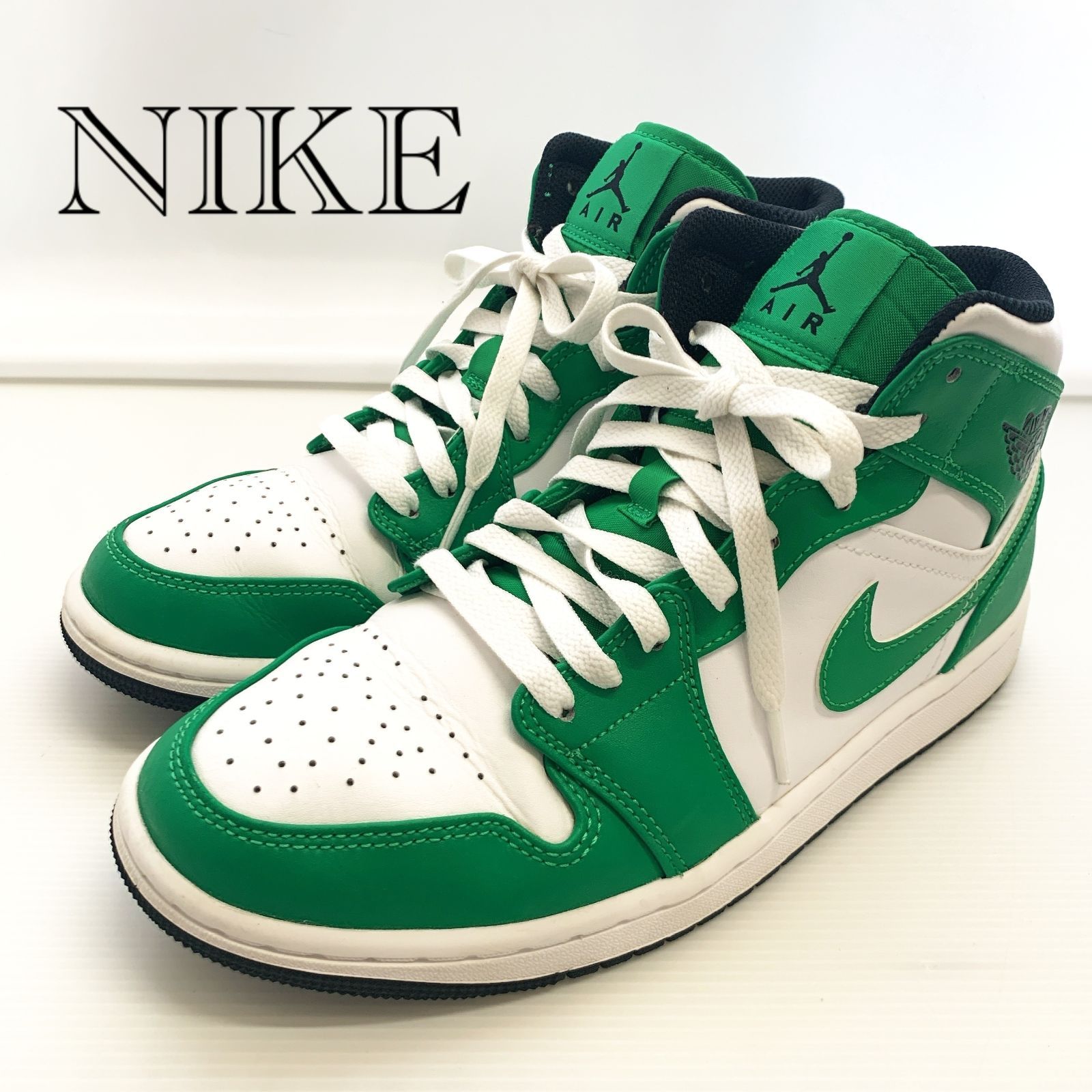 NIKE Air Jordan 1 mid DQ8426-301 ナイキ エアジョーダン 1 ミッド US8.5 グリーン メンズ 靴 _218068