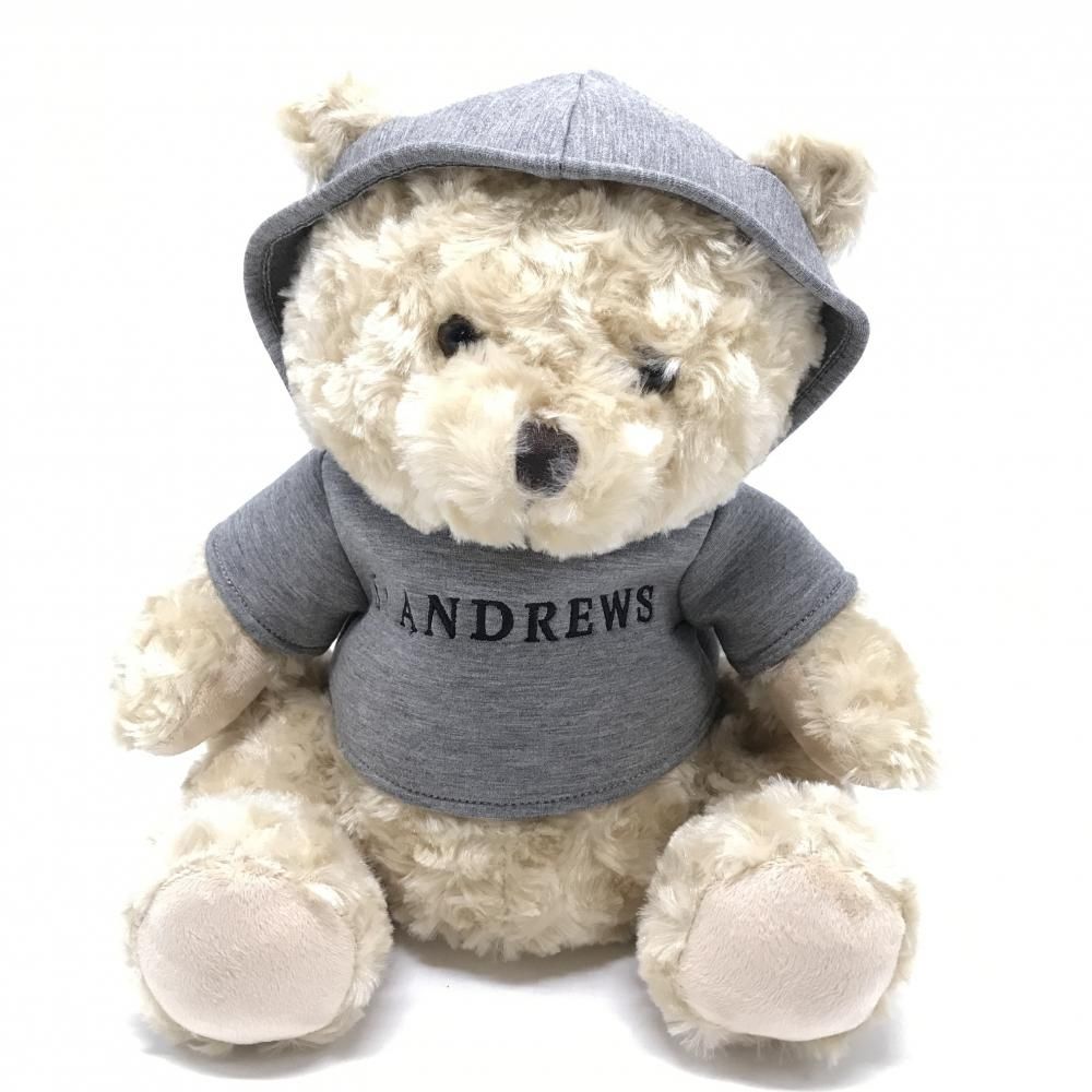 【超美品】セントアンドリュース ヘッドカバー(DR) ベージュ×グレー ぬいぐるみ ベア ゴルフ St ANDREWS