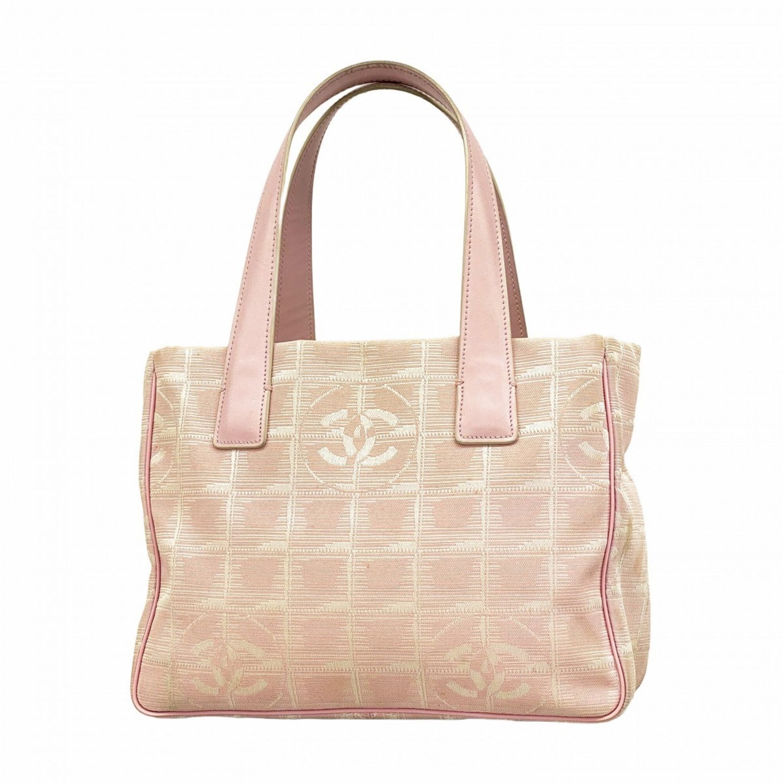 シャネル(Chanel) シャネル ハンドバッグ ニュートラベル ナイロン ピンク シャンパンレディース