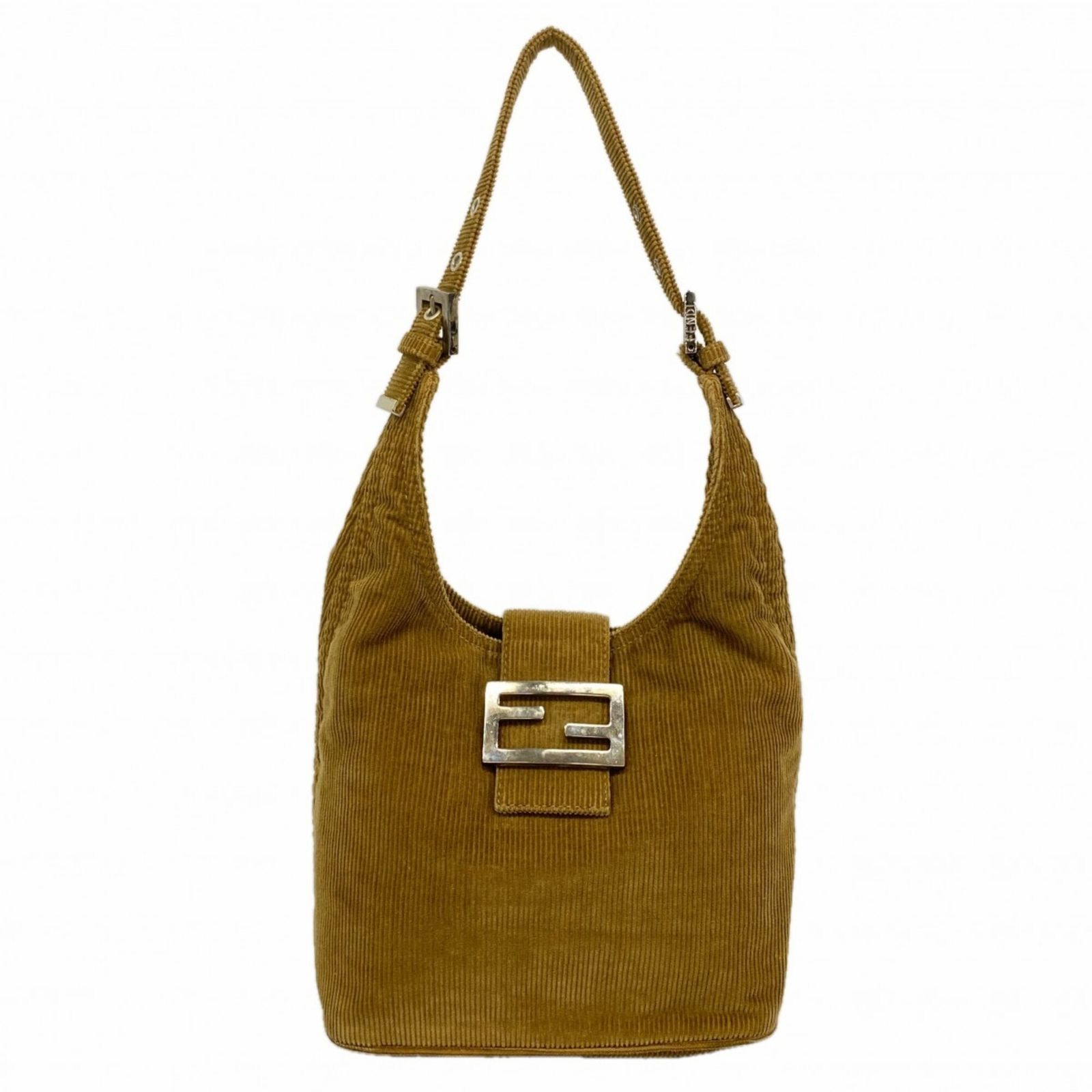 フェンディ(Fendi) フェンディ ハンドバッグ スウェード オーカー レディース