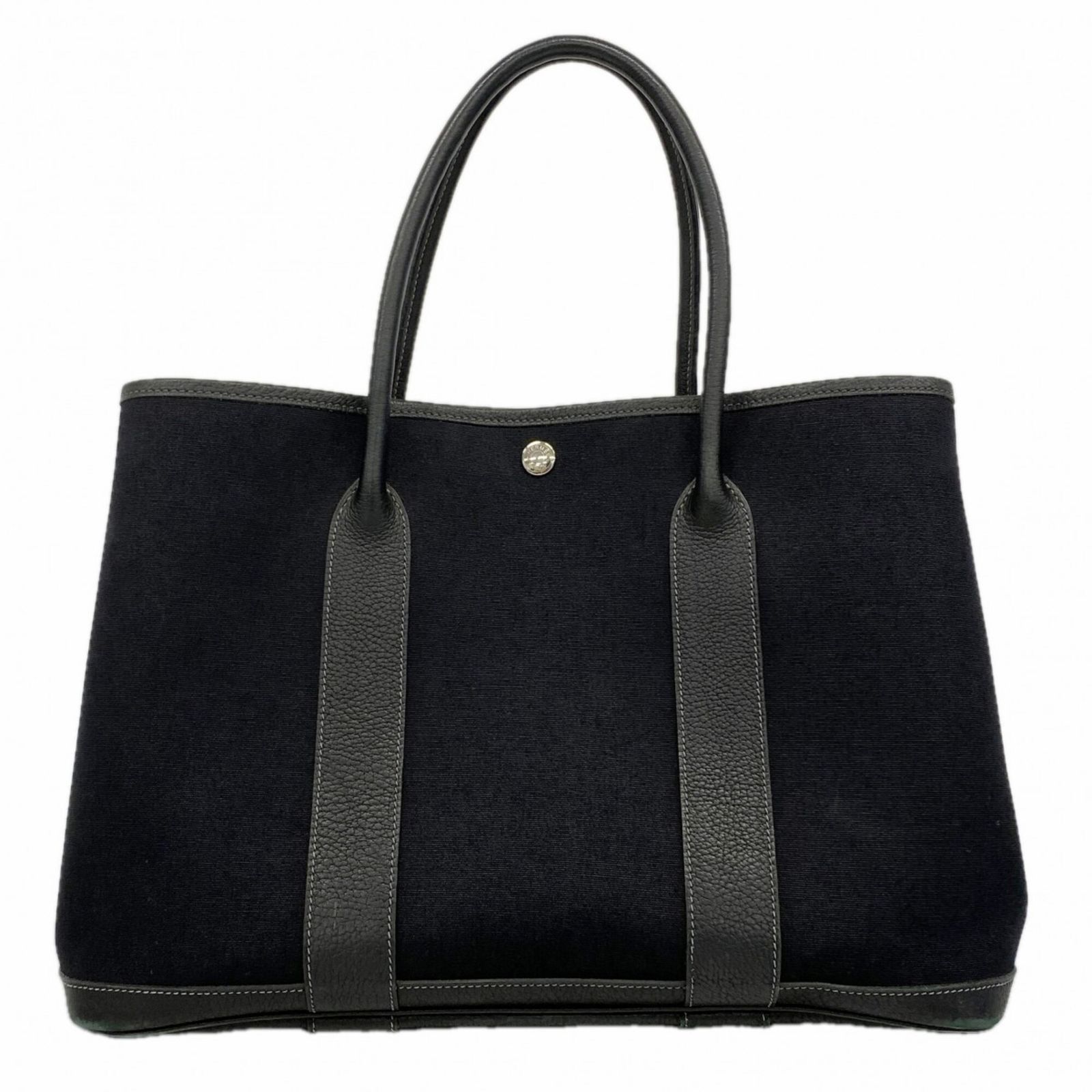 エルメス(Hermes) エルメス トートバッグ ガーデンPM トワルオフィシエ ブラック □I刻印レディース